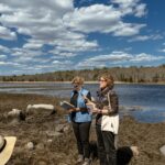 Walking book tour on the marsh